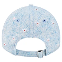 Casquette ajustable New Era 9TWENTY bleu clair pour femme, motif marguerites des Phillies de Philadelphie