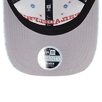 Casquette ajustable New Era 9TWENTY bleu clair pour femme, motif marguerites des Phillies de Philadelphie
