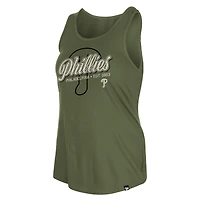 Débardeur New Era Olive Philadelphia Phillies 2026 pour la Journée des forces armées