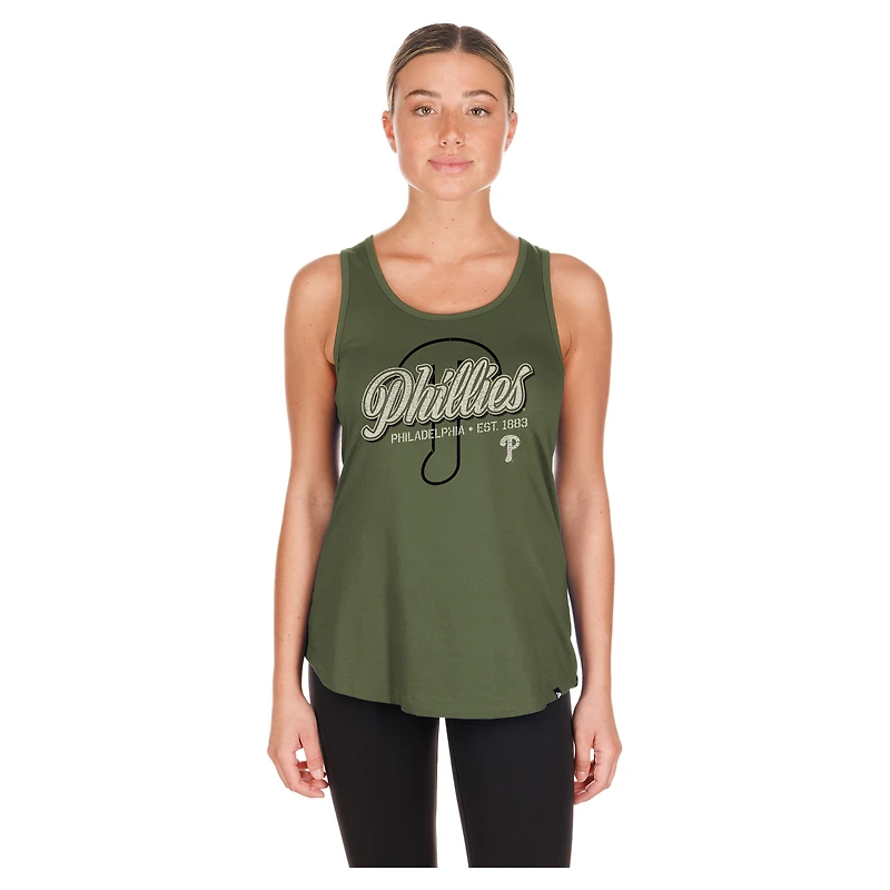 Débardeur New Era Olive Philadelphia Phillies 2026 pour la Journée des forces armées