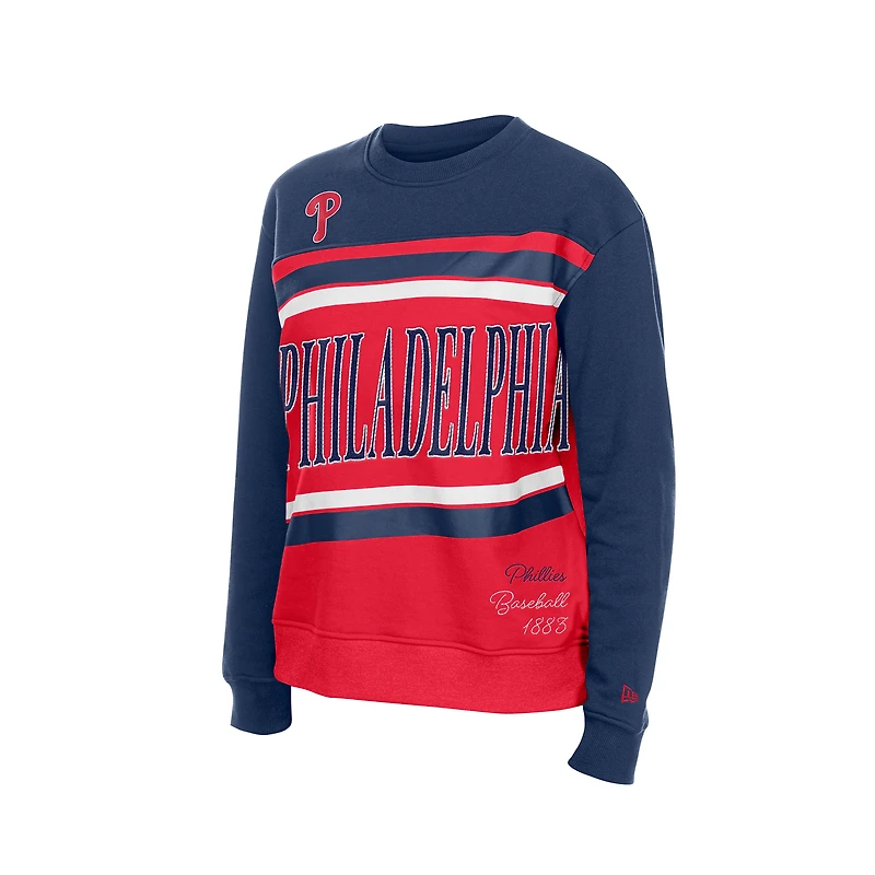Sweat-shirt polaire New Era rouge/marine pour femme, édition spéciale jours de match des Phillies Philadelphie