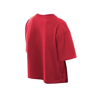 T-shirt New Era rouge pour femme avec logo en aluminium des Philadelphia Phillies
