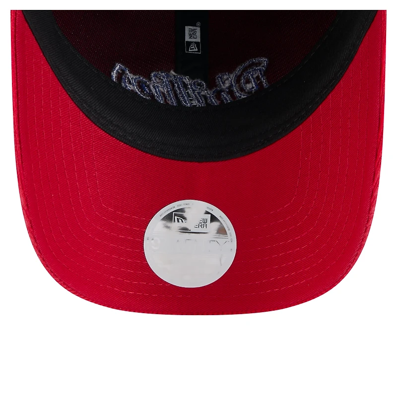 Casquette ajustable en velours côtelé 9TWENTY rouge des Philadelphia Phillies de New Era pour femme