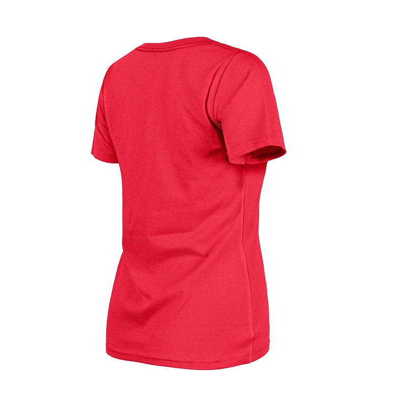 T-shirt col V Little Miss 2 rouge New Era pour femme des Philadelphia Phillies