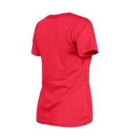 T-shirt col V Little Miss 2 rouge New Era pour femme des Philadelphia Phillies