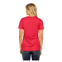 Women's New Era Red Philadelphia Phillies Little Miss 2 V-Neck T-Shirt