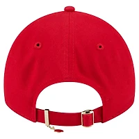 Casquette ajustable New Era 9TWENTY rouge pour femme avec ornement des Phillies de Philadelphie