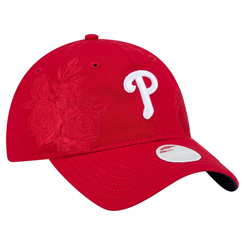 Women's New Era Red Philadelphia Phillies Roses 9TWENTY Adjustable Hat