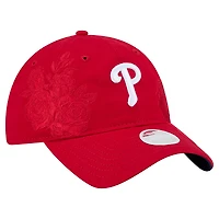 Women's New Era Red Philadelphia Phillies Roses 9TWENTY Adjustable Hat