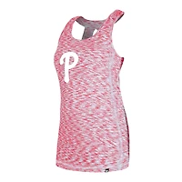 Women's New Era Red Philadelphia Phillies Space Dye Keyhole Back Tank Top