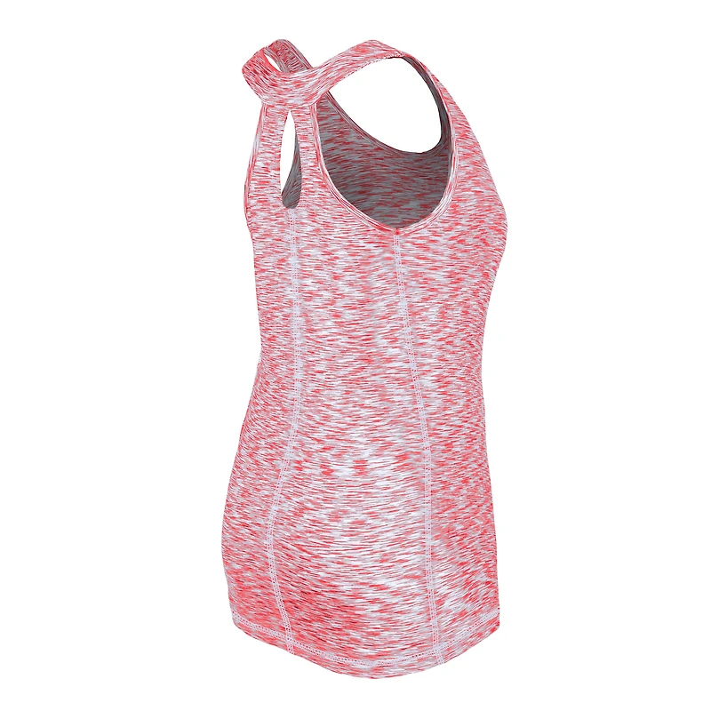 Women's New Era Red Philadelphia Phillies Space Dye Keyhole Back Tank Top