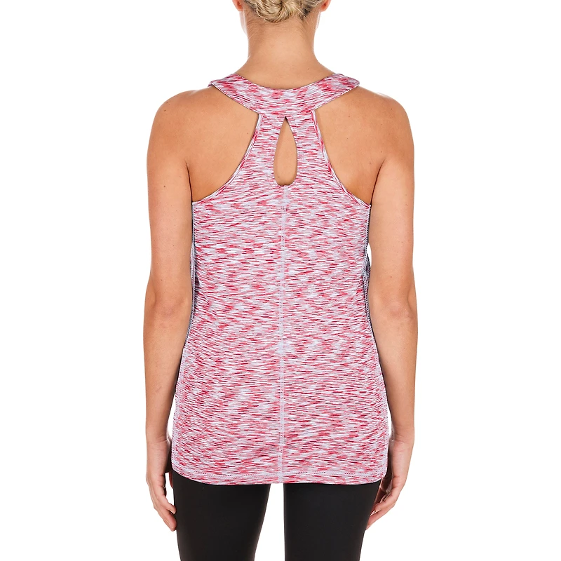 Women's New Era Red Philadelphia Phillies Space Dye Keyhole Back Tank Top