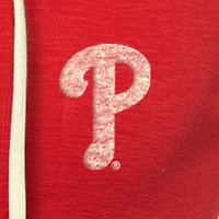 Women's New Era Red Philadelphia Phillies Throwback Lace Up T-Shirt