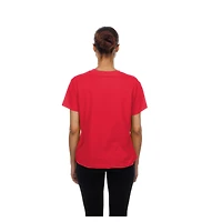 Women's New Era  Red Philadelphia Phillies V-Neck T-Shirt