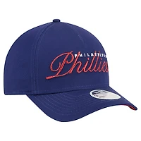 Casquette ajustable New Era Royal Philadelphia Phillies Metallic A-Frame 9FORTY pour femme