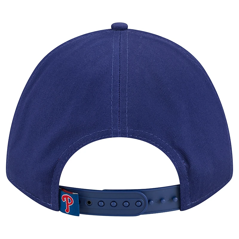 Casquette ajustable New Era Royal Philadelphia Phillies Metallic A-Frame 9FORTY pour femme