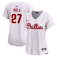 Maillot Nike Aaron Nola blanc pour femme, édition limitée, domicile des Philadelphia Phillies