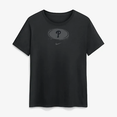 Women's Nike Black Philadelphia Phillies on Cotton T-Shirt