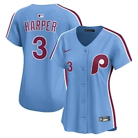 Maillot Nike Bryce Harper bleu clair pour femme des Philadelphia Phillies, édition limitée alternative