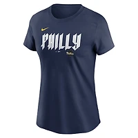 Women's Nike Bryce Harper Navy Philadelphia Phillies 2024 City Connect Fuse Player Name & Number T-Shirt