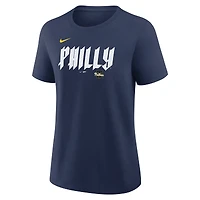 T-shirt Nike Bryce Harper bleu marine Philadelphia Phillies City Connect pour femme, avec nom et numéro
