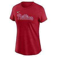 Women's Nike Bryce Harper Red Philadelphia Phillies Fuse Name & Number T-Shirt