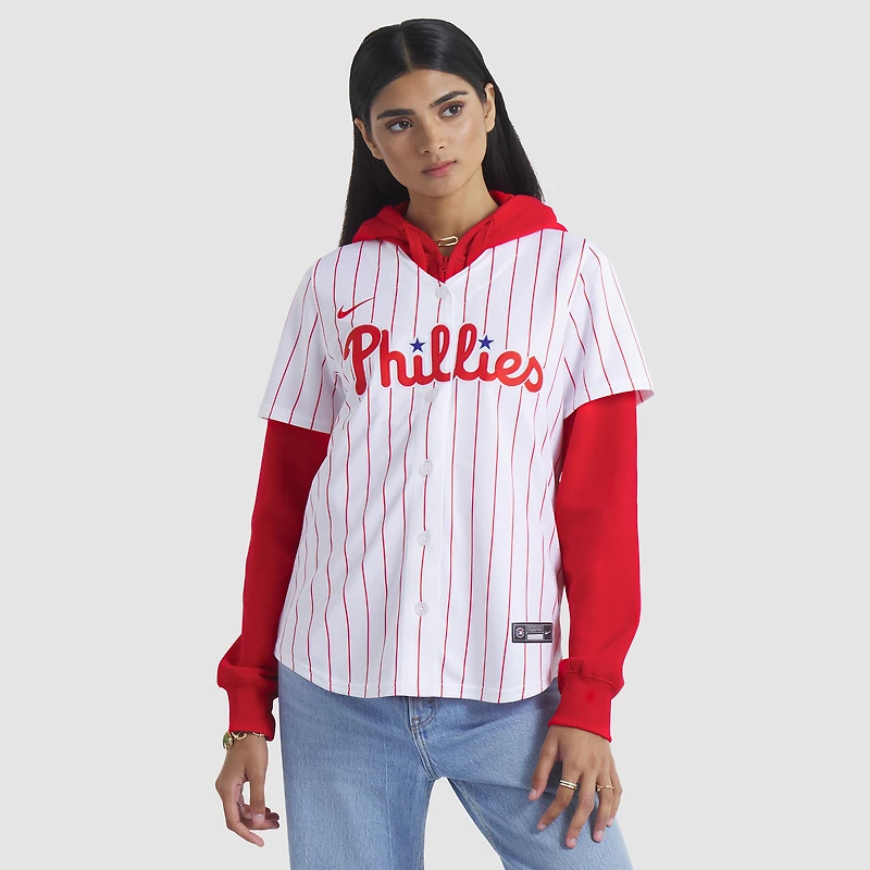 Maillot de joueur Nike Bryce Harper pour femme, blanc, Philadelphia Phillies Home Limited Player