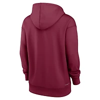 Women's Nike Burgundy Philadelphia Phillies Authentic Collection Lockup Alternate Logo Therma Hoodie