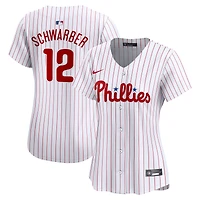 Maillot Nike Kyle Schwarber blanc domicile des Phillies de Philadelphie pour femme, édition limitée