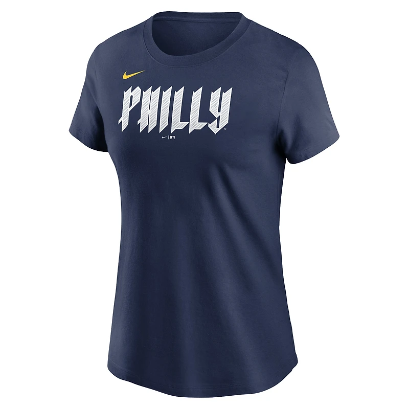 T-shirt Nike bleu marine Philadelphia Phillies 2024 City Connect pour femme