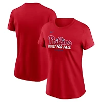 Women's Nike  Red Philadelphia Phillies 2025 MLB Postseason Authentic Collection T-Shirt