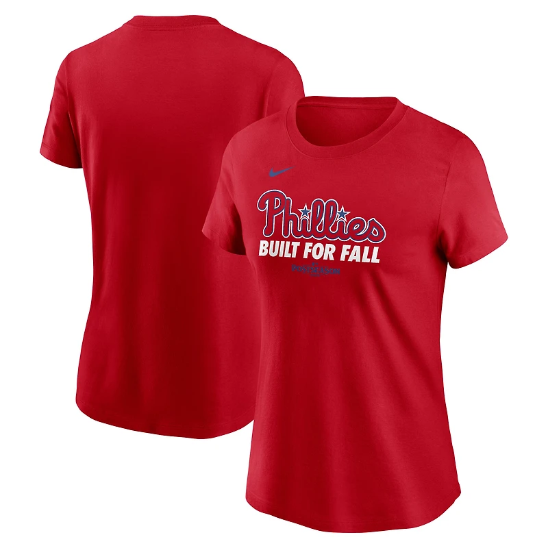 Women's Nike  Red Philadelphia Phillies 2025 MLB Postseason Authentic Collection T-Shirt