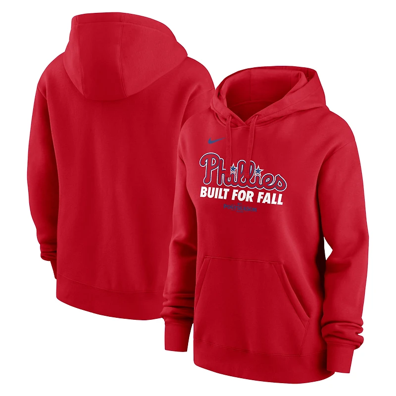 Women's Nike  Red Philadelphia Phillies 2025 MLB Postseason Authentic Collection Therma Hoodie