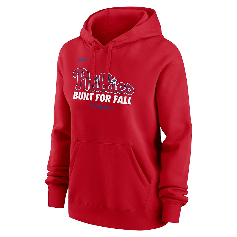 Women's Nike  Red Philadelphia Phillies 2025 MLB Postseason Authentic Collection Therma Hoodie