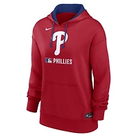 Sweat à capuche Nike rouge Philadelphia Phillies Authentic Collection Therma pour femme