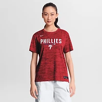 Women's Nike Red Philadelphia Phillies Authentic Collection Velocity Dri-FIT T-Shirt