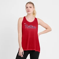 Women's Nike Red Philadelphia Phillies Open-Back Crisscross Dri-FIT Tank Top