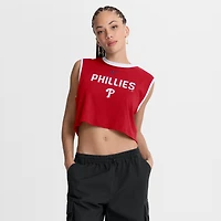 Women's Nike Red Philadelphia Phillies Primetime Loose Dri-FIT Cropped Tank Top