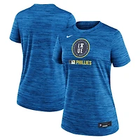 T-shirt Nike Royal Philadelphia Phillies Authentic Collection City Connect Velocity Dri-FIT pour femme