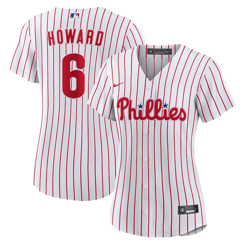 Maillot Nike Ryan Howard blanc réplique des Phillies de Philadelphie pour femme