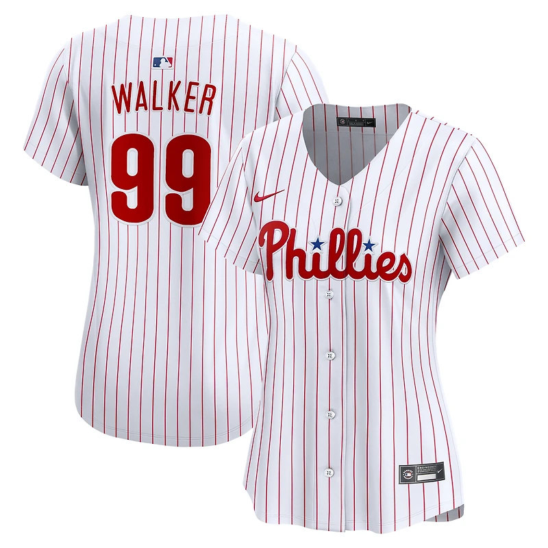 Maillot Nike Taijuan Walker blanc pour femme, édition limitée, domicile des Philadelphia Phillies