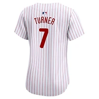 Maillot de joueur Nike Trea Turner blanc pour femme des Phillies Philadelphie Domicile Limité