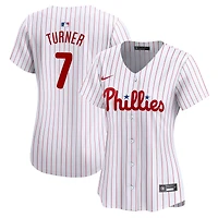 Maillot de joueur Nike Trea Turner blanc pour femme des Phillies Philadelphie Domicile Limité