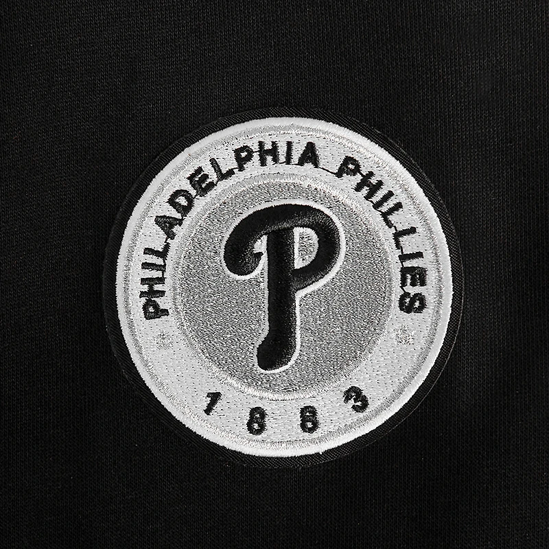Women's Pro Standard Black Philadelphia Phillies Pearl Cropped Pullover Sweatshirt