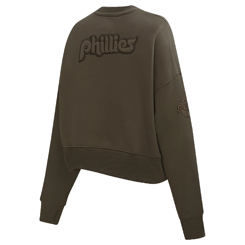 Women's Pro Standard Brown Philadelphia Phillies Fleece Pullover Sweatshirt