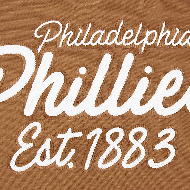 Sweat-shirt court à enfiler Paint The City pour femme Pro Standard Brown des Philadelphia Phillies