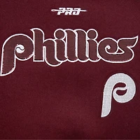 Women's Pro Standard Burgundy Philadelphia Phillies Game Day Classics Wool Varsity Jacket