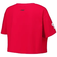 Women's Pro Standard Red Philadelphia Phillies Made To Play Boxy Cropped T-Shirt