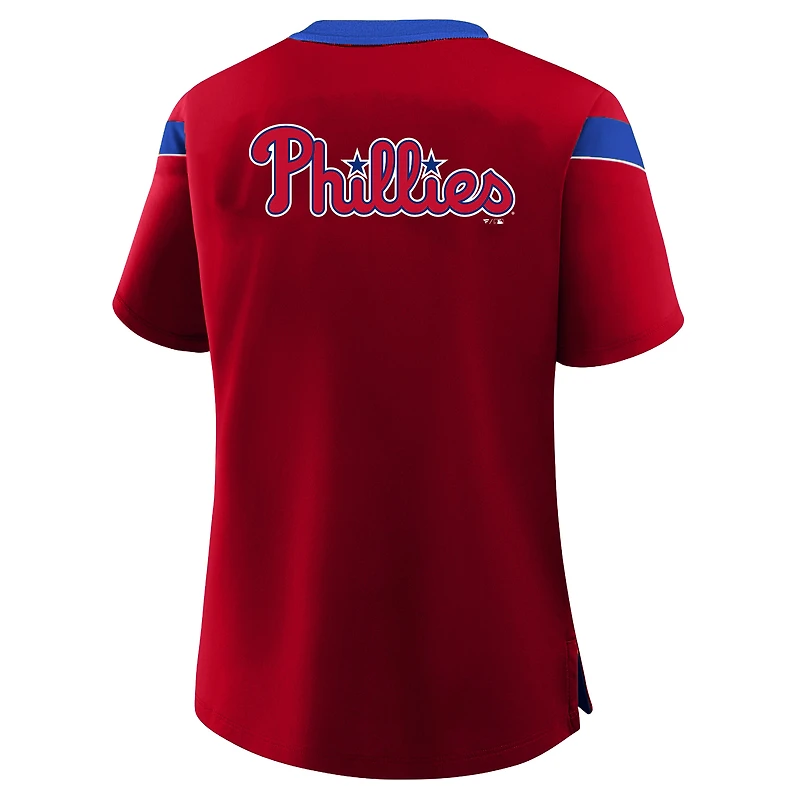 Women's Profile Red Philadelphia Phillies Plus Lace-Up T-Shirt
