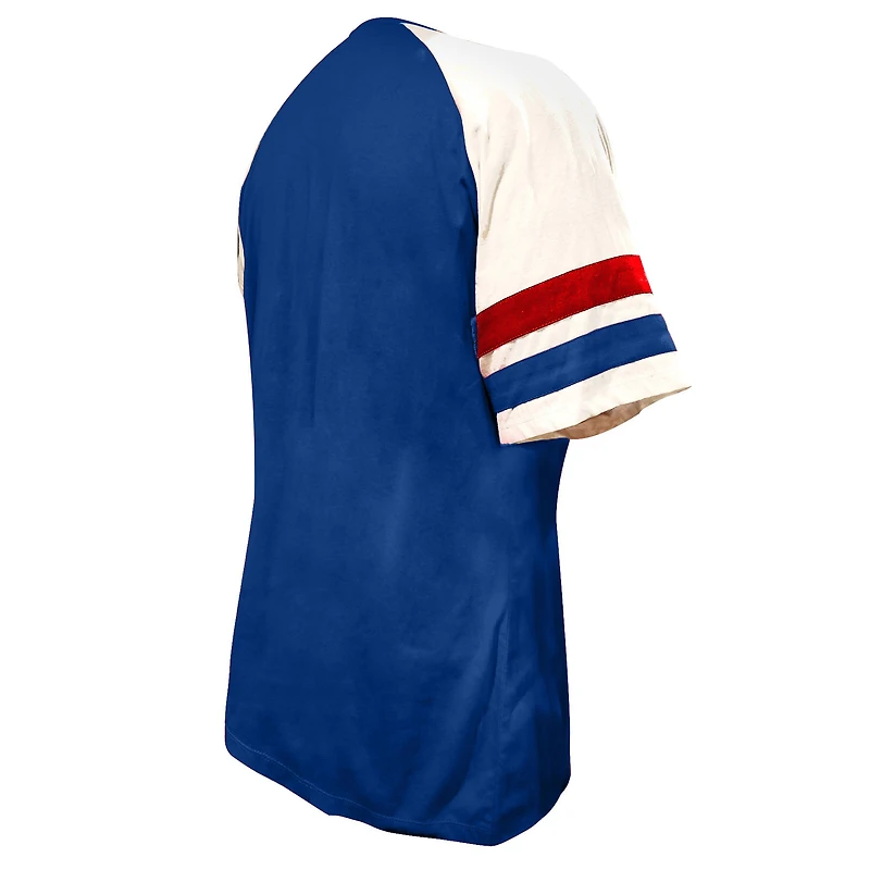 Women's Profile  Royal Philadelphia Phillies Arched Notch Neck T-Shirt